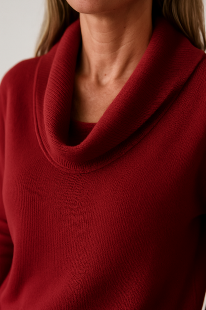 Maglione da donna in maglia ondulata – Elegante e morbido girocollo