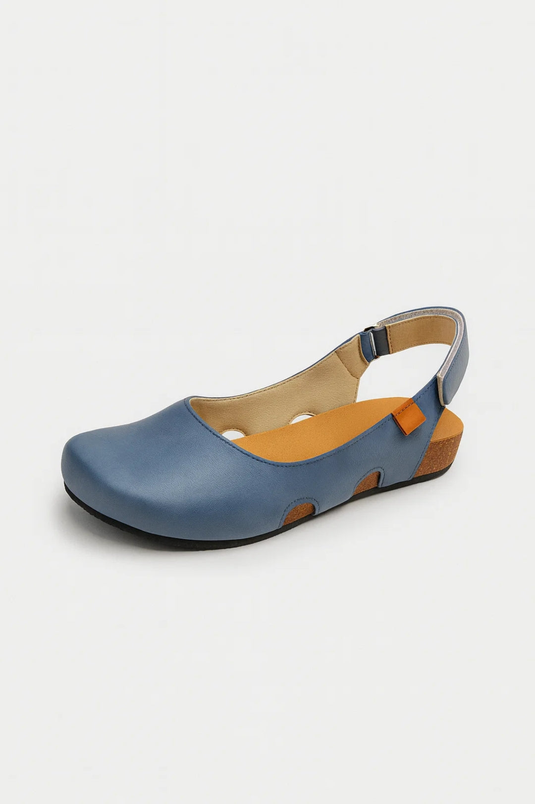 Women’s Slingback Flats Low Heel Comfort Shoes with Adjustable Strap
