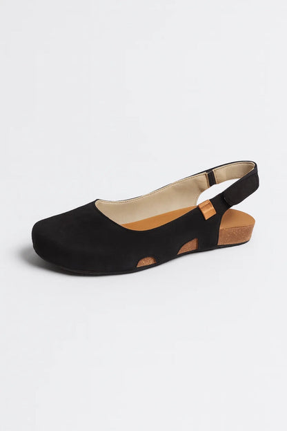 Women’s Slingback Flats Low Heel Comfort Shoes with Adjustable Strap