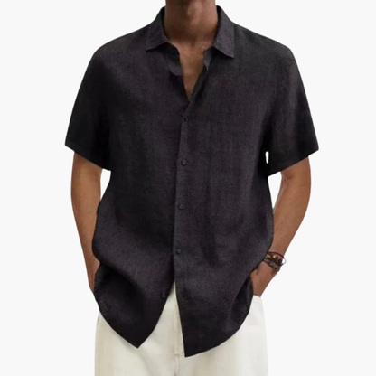 Heren Overhemd met Korte Mouwen en Klassieke Kraag – Zomerstijl