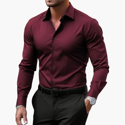 Heren Slim Fit Overhemd met Klassieke Kraag – Zakelijk & Elegant