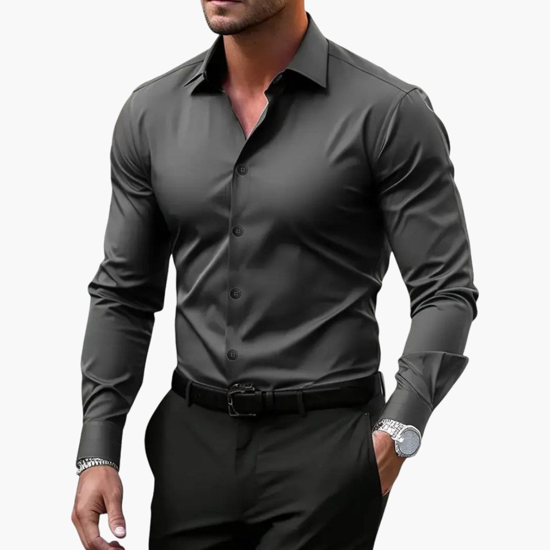 Heren Slim Fit Overhemd met Klassieke Kraag – Zakelijk & Elegant