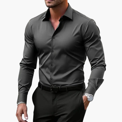 Heren Slim Fit Overhemd met Klassieke Kraag – Zakelijk & Elegant