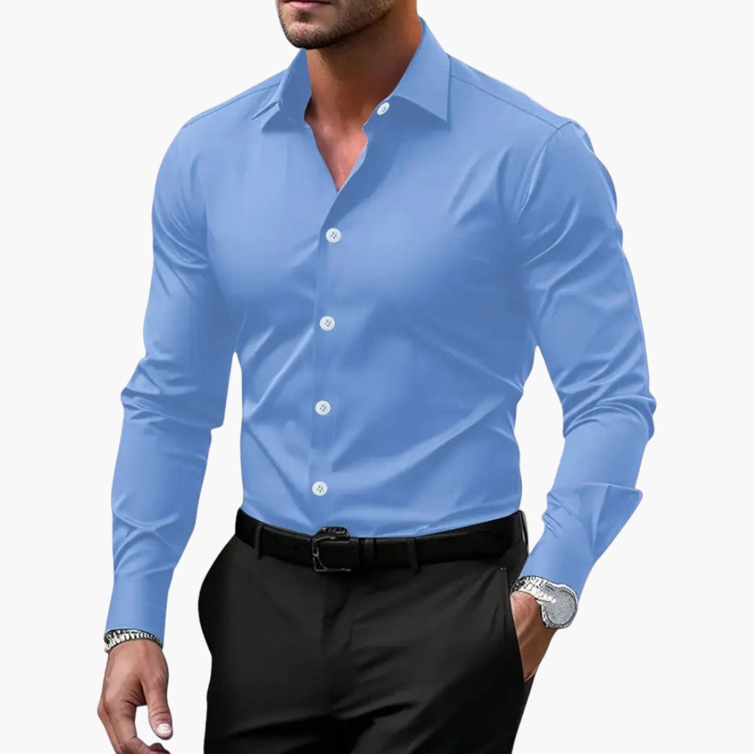 Heren Slim Fit Overhemd met Klassieke Kraag – Zakelijk & Elegant