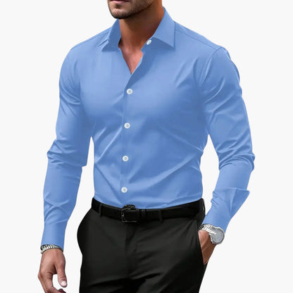 Heren Slim Fit Overhemd met Klassieke Kraag – Zakelijk & Elegant