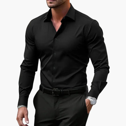 Heren Slim Fit Overhemd met Klassieke Kraag – Zakelijk & Elegant