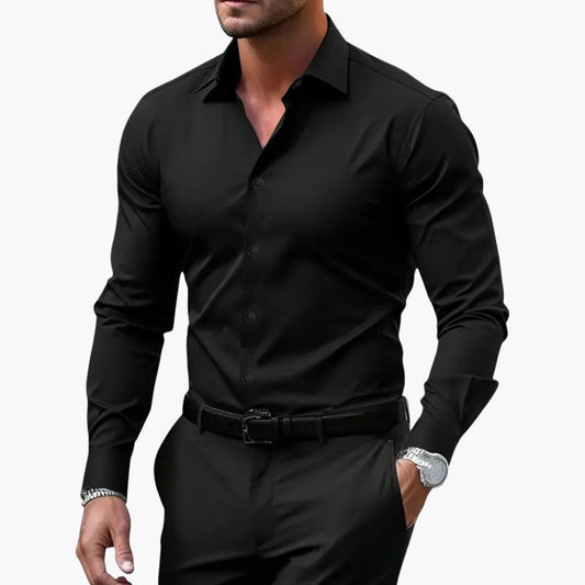 Heren Slim Fit Overhemd met Klassieke Kraag – Zakelijk & Elegant