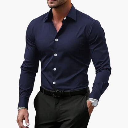 Heren Slim Fit Overhemd met Klassieke Kraag – Zakelijk & Elegant