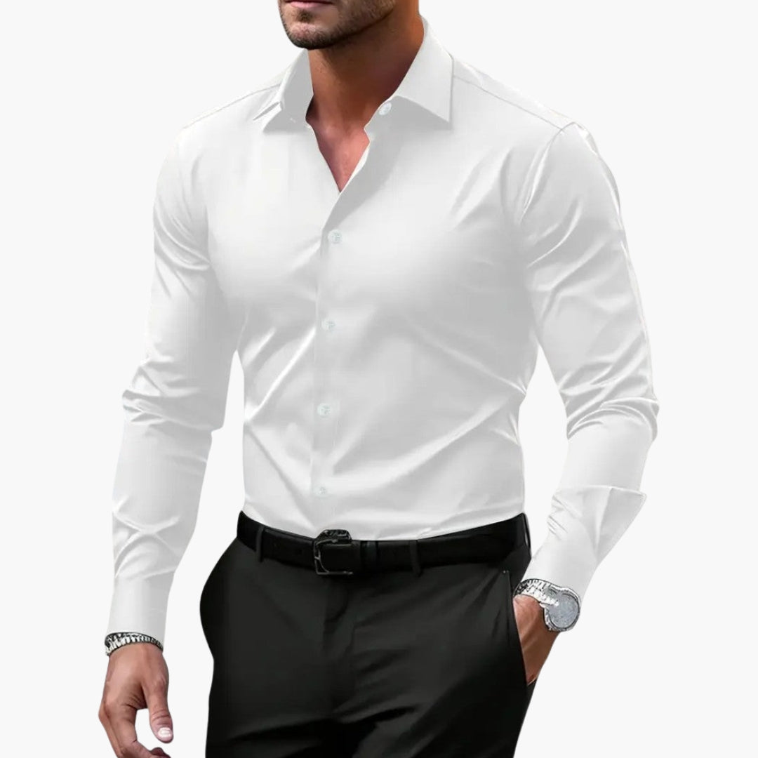 Heren Slim Fit Overhemd met Klassieke Kraag – Zakelijk & Elegant