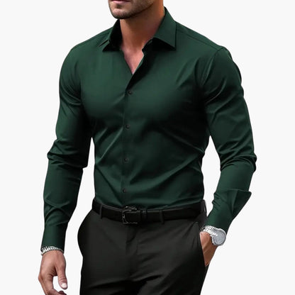 Heren Slim Fit Overhemd met Klassieke Kraag – Zakelijk & Elegant