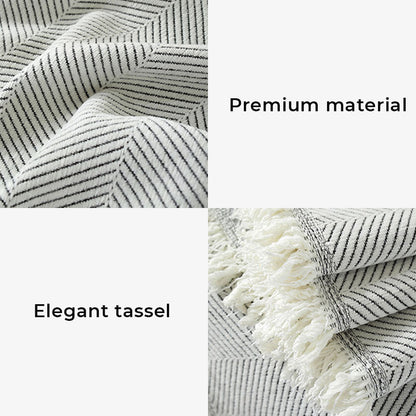 Sofa Throw Chenille Herringbone Tassel Blanket Cover Large 70.9x165.4in Pet Protection Couch Blanket Wrap | Koossa