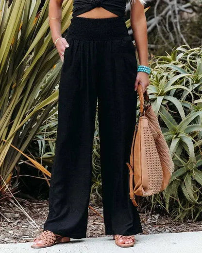 Pantaloni larghi estivi a vita alta di MAYA