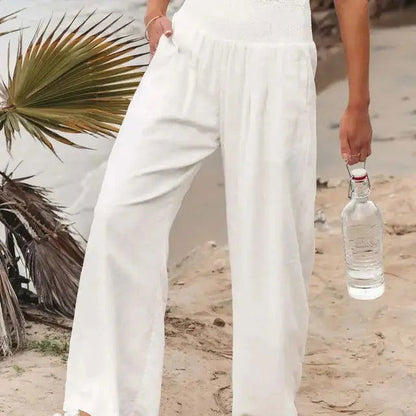 Pantaloni larghi estivi a vita alta di MAYA