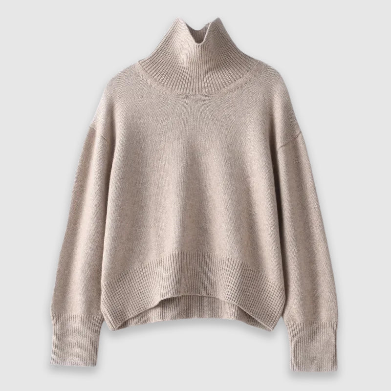 Laurice Pull Femme Col Roulé – Pull Doux en Maille Chaude pour Automne & Hiver