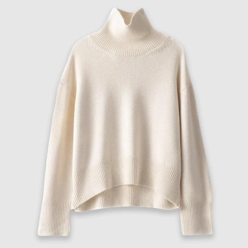 Laurice Pull Femme Col Roulé – Pull Doux en Maille Chaude pour Automne & Hiver