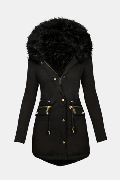 Cindy – Faux Fur Hooded Parka Jacket
