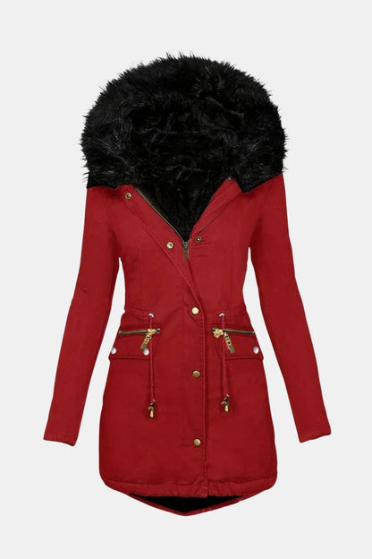 Cindy – Faux Fur Hooded Parka Jacket