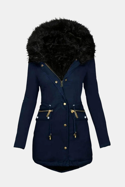 Cindy – Faux Fur Hooded Parka Jacket