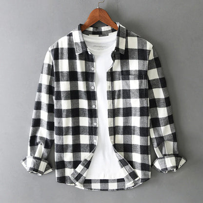 Sébastien – Chemise en coton à carreaux homme