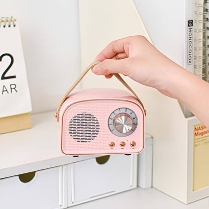 Klassisk Retro Bluetooth Högtalare - Stilig Trådlös Ljudsystem med Vintage Radio Estetik