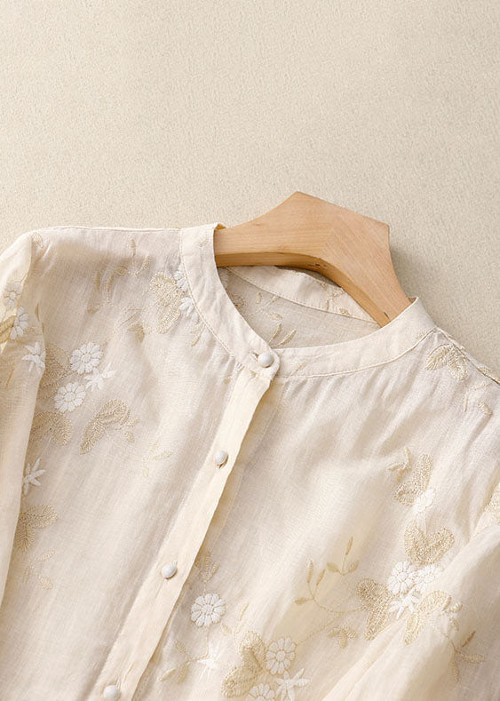 Chic Blouse with Floral Accents