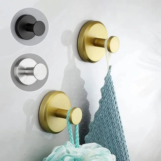 (1 + 1 Free) Gleaming Haven: Luxury Stainless Hooks