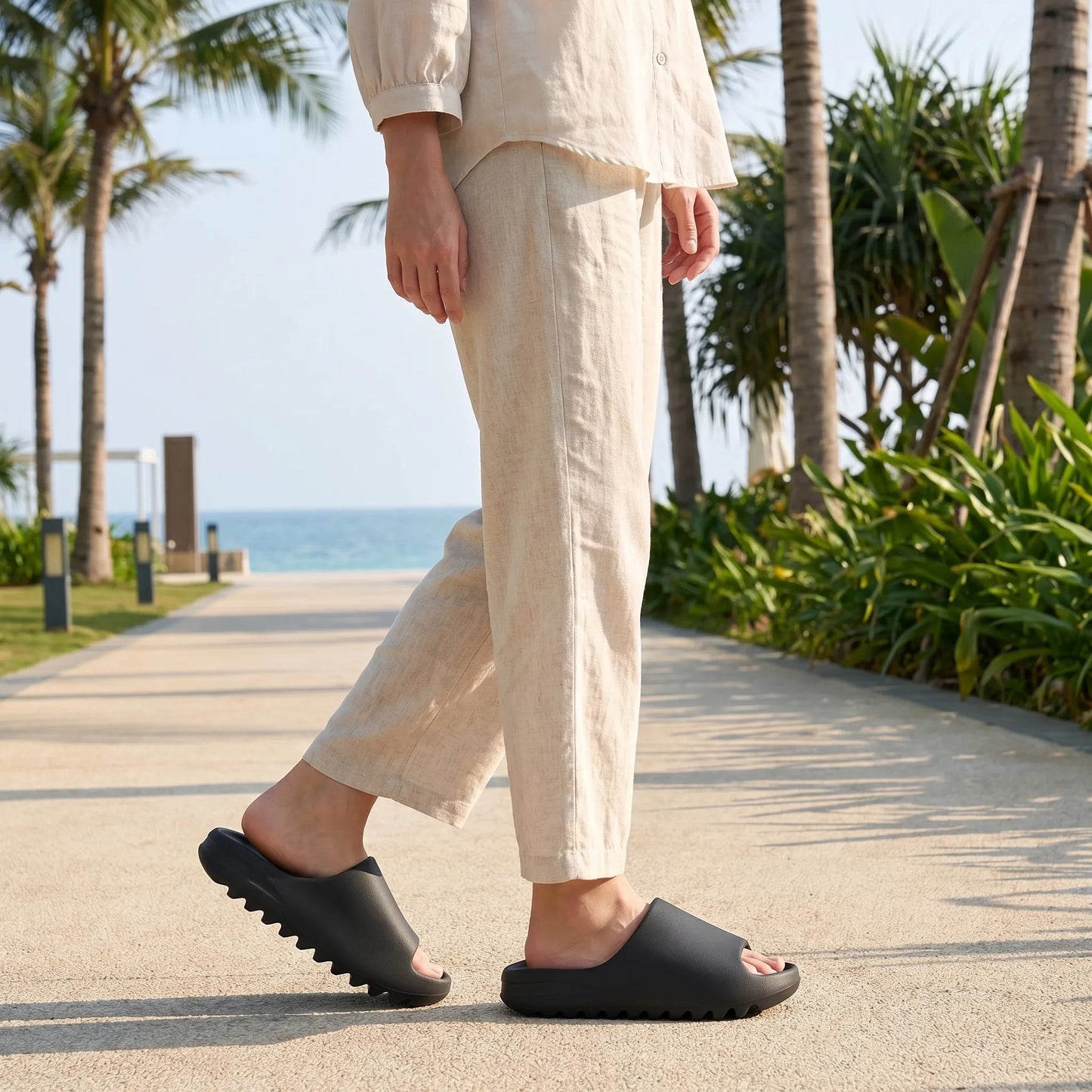 Cloudstep - Thick-Soled Slip-On Slide Sandal  Casual Warm-Weather Wear