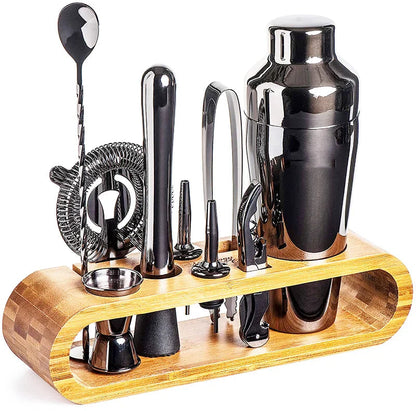 Cocktail shaker set – Premium stainless steel – 10-piece bar tool kit – Elegant home mixology essentials 9