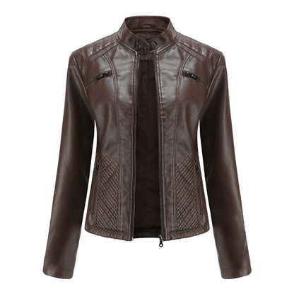 Heather | Women Classic Zip-up Biker jacket