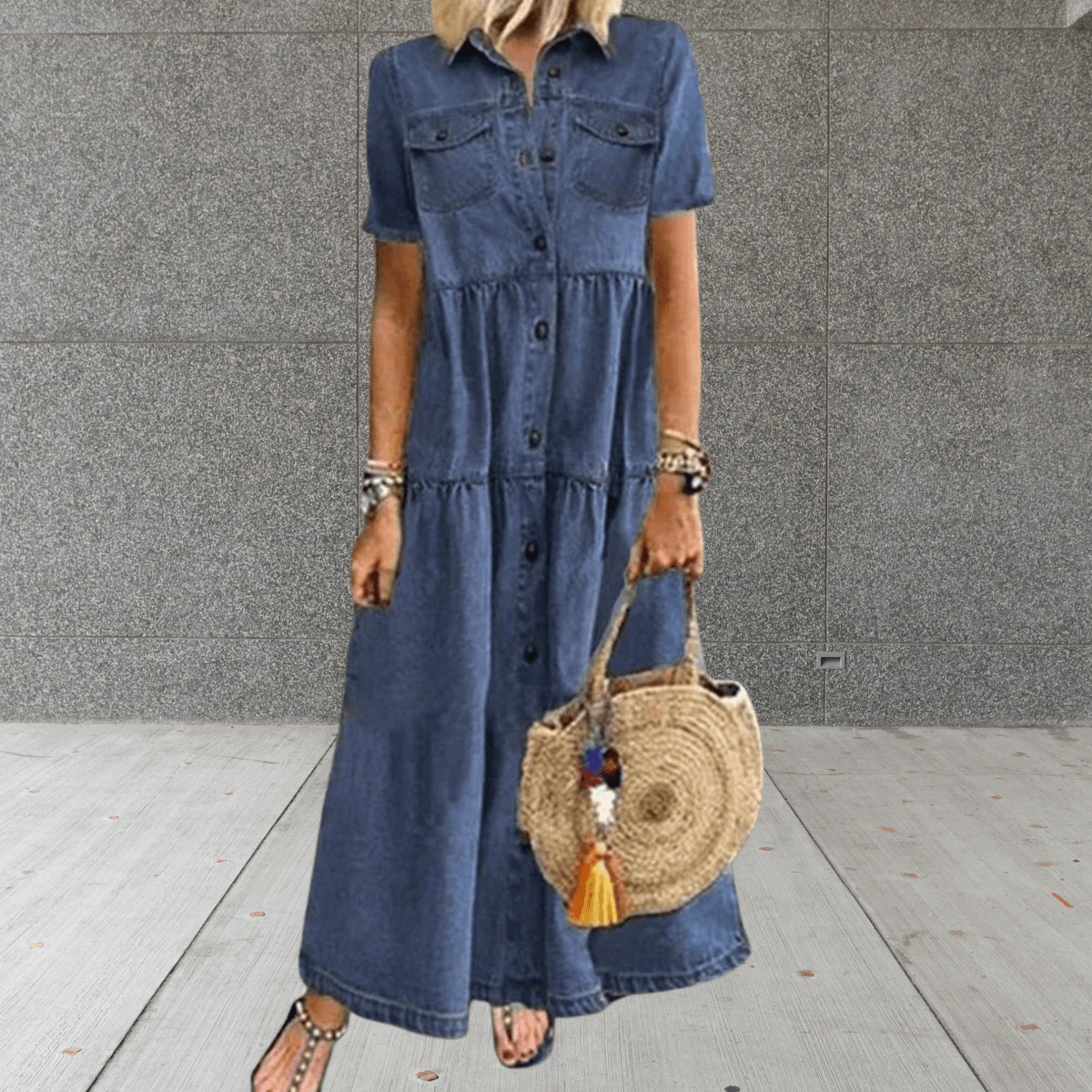 Sandra – Denim Maxi Summer Dress