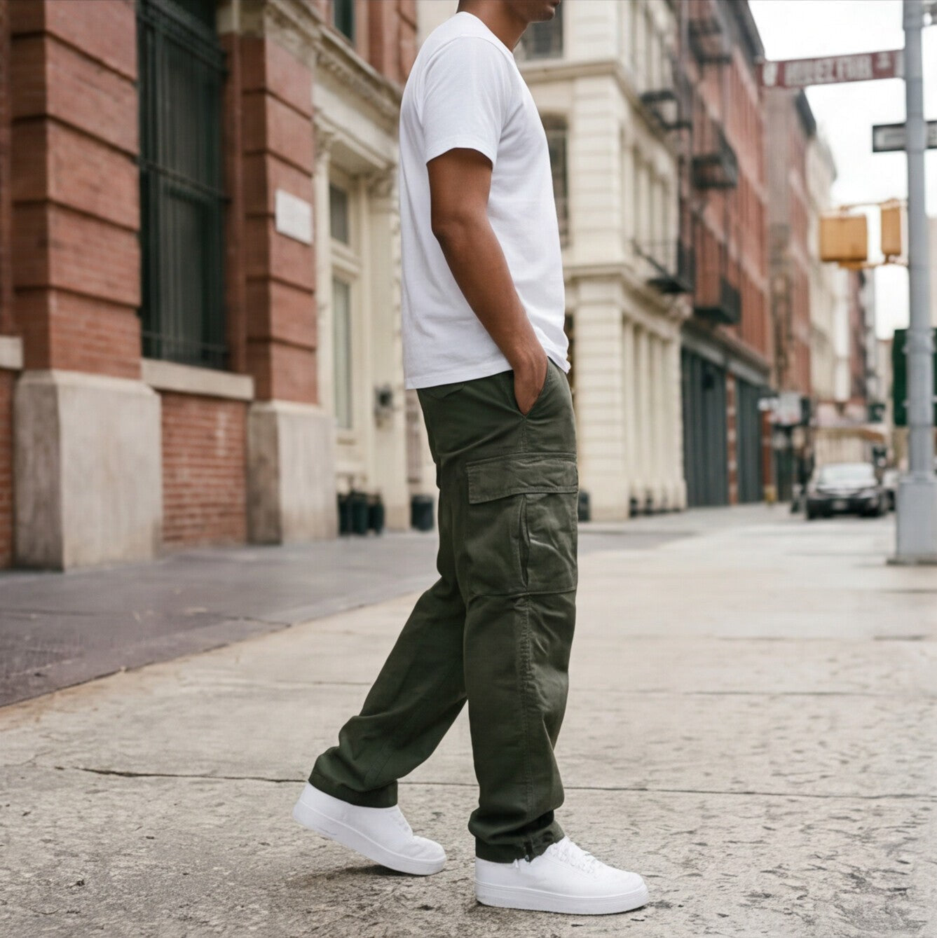 Comfortable Black Cargo Pants for Men