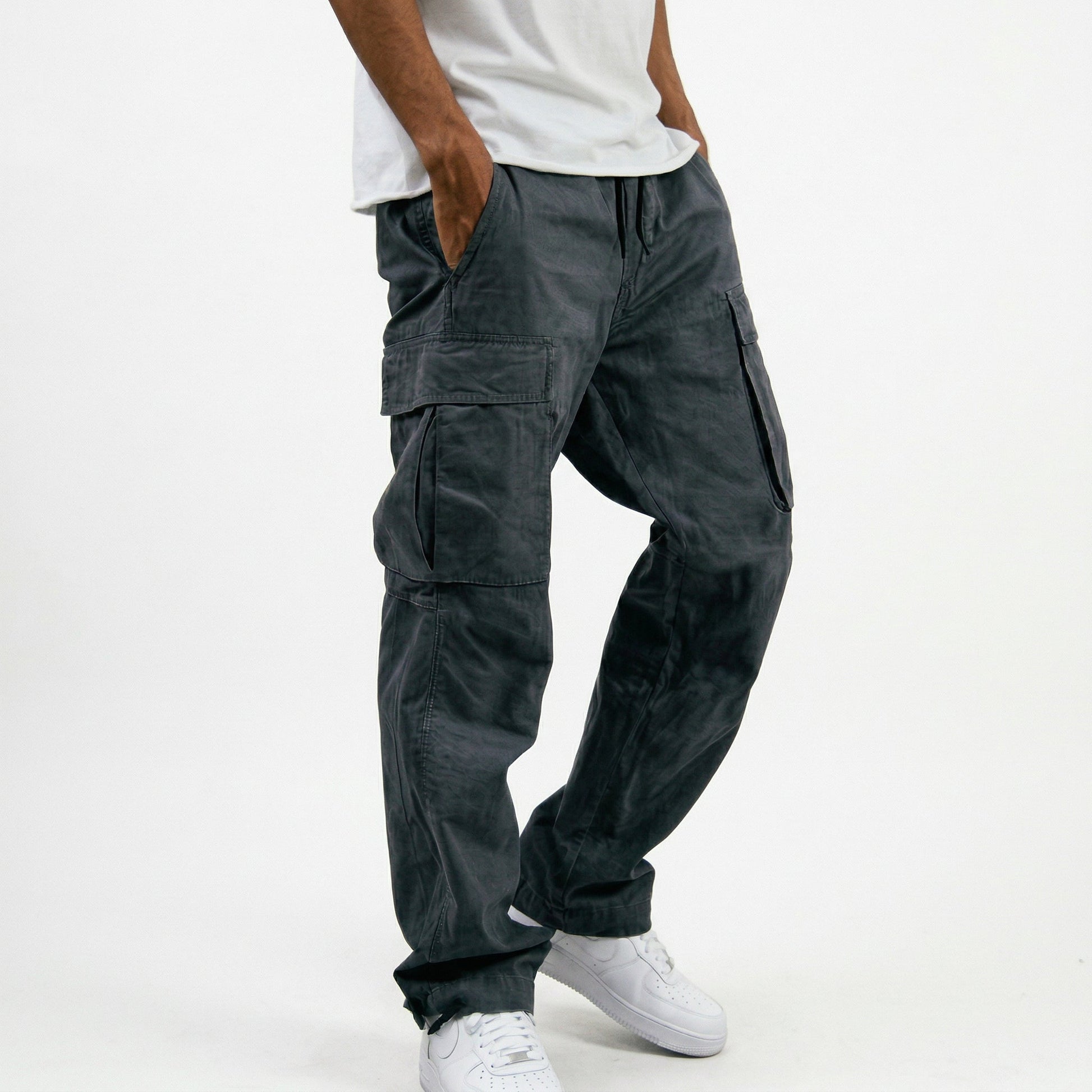 Comfortable Black Cargo Pants for Men