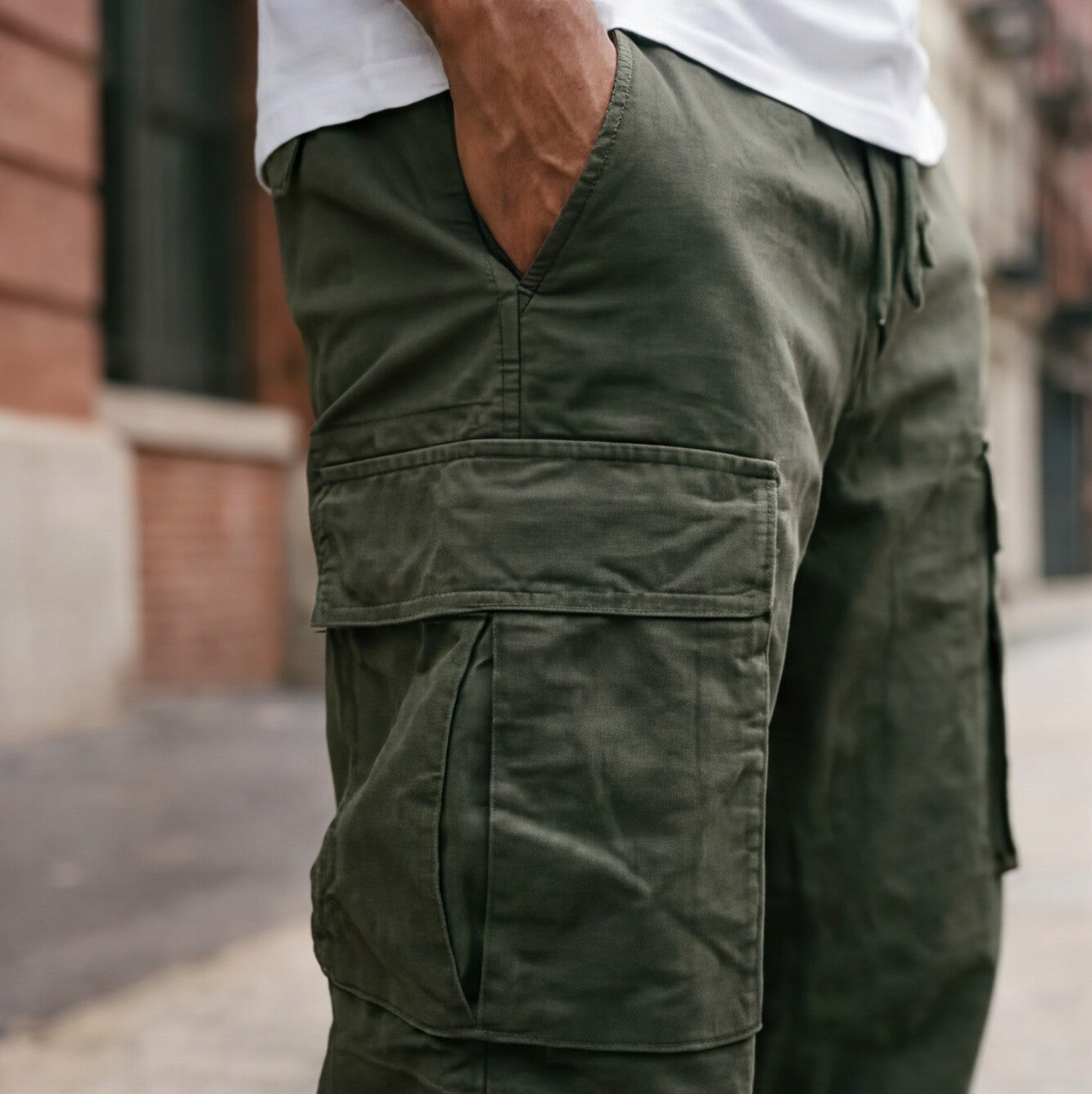 Comfortable Black Cargo Pants for Men