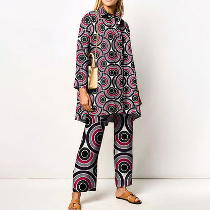 Completo Elegante Stampato Donna | Coordinato due pezzi & Linea fluida slanciante