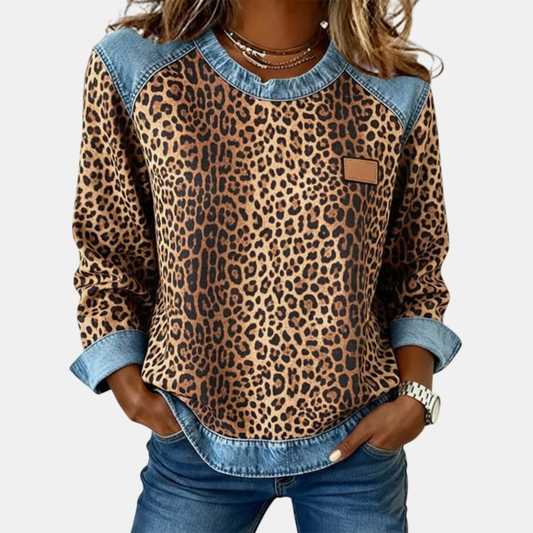 Loredana | Pulover Patchwork cu Model