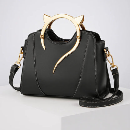 Damen Handtasche mit Katzengriff | Elegant