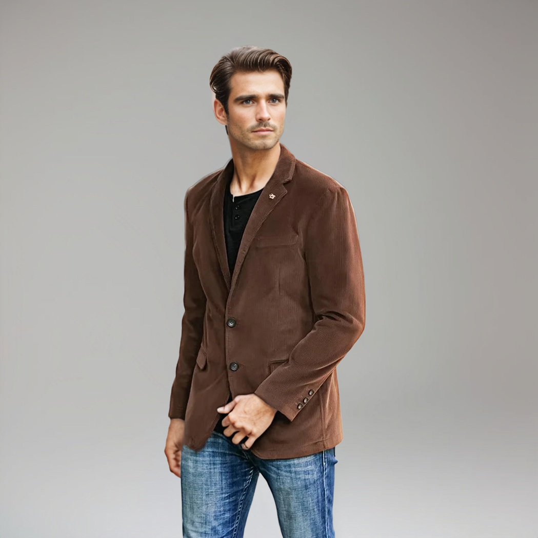 Corduroy blazer voor heren, klassieke stijl 4