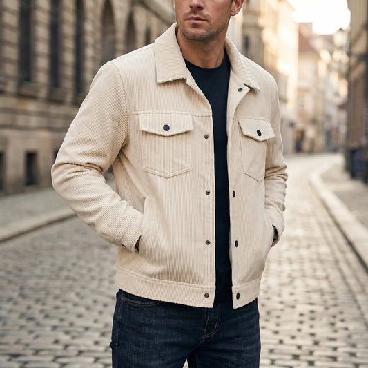Corduroy jas heren | Ribstof jas met warme en casual look