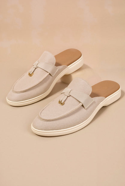 Elodie – Womens Solid Toe Slip On Flat Sandals