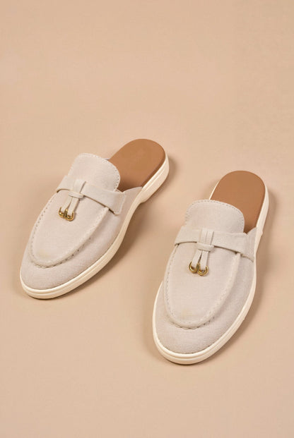 Elodie – Womens Solid Toe Slip On Flat Sandals