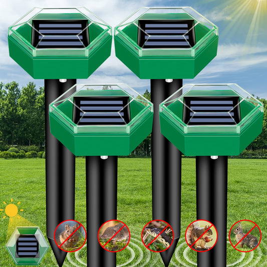 4-Pack Ultrasonic Repellers for Moles