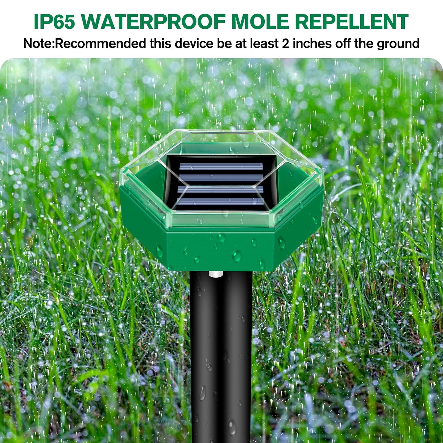 4-Pack Ultrasonic Repellers for Moles