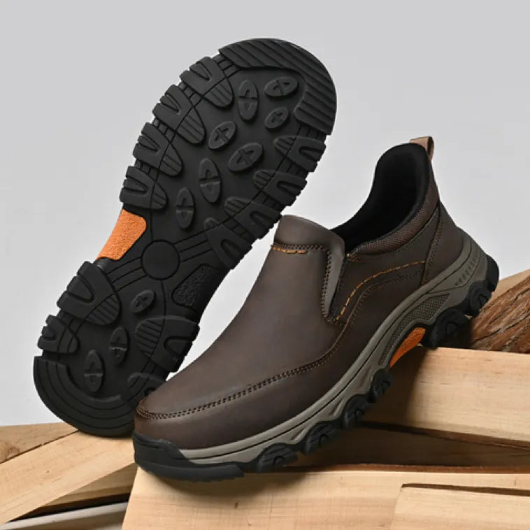 Trek - Men's Genuine Leather Orthopedic Walking Shoes