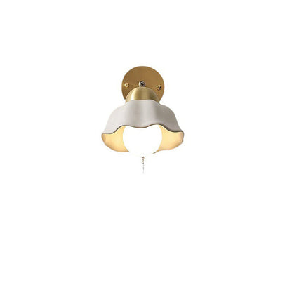 Retro Witte Bloem Wandlamp