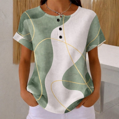 Tivara – A Blocchi di Colore in Cotone Misto Blusa