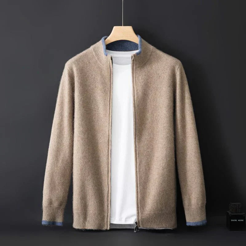 Men's cashmere zip jacket Warm and elegant - Perfect for autumn