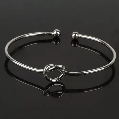 Paula| Pulseira com nó (prateada)