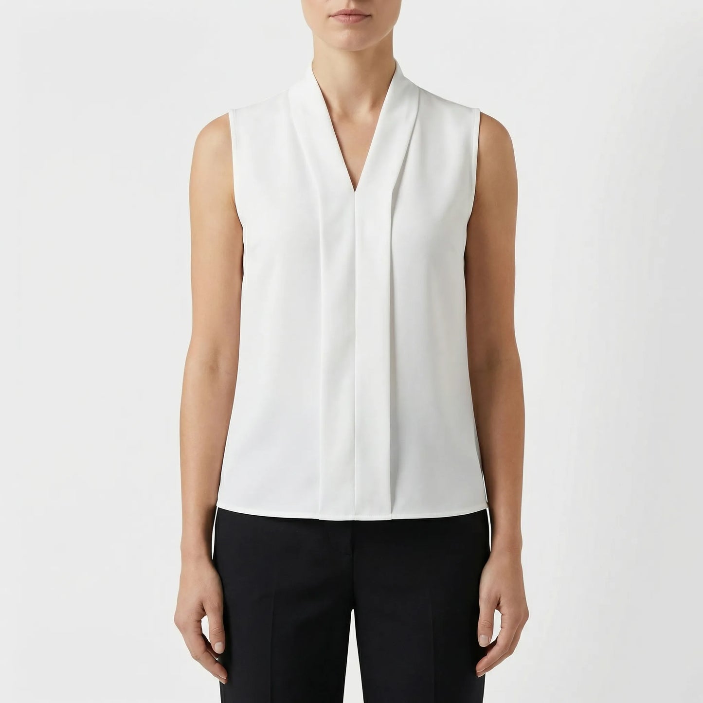 Dame top | Ærmeløs top med let pasform