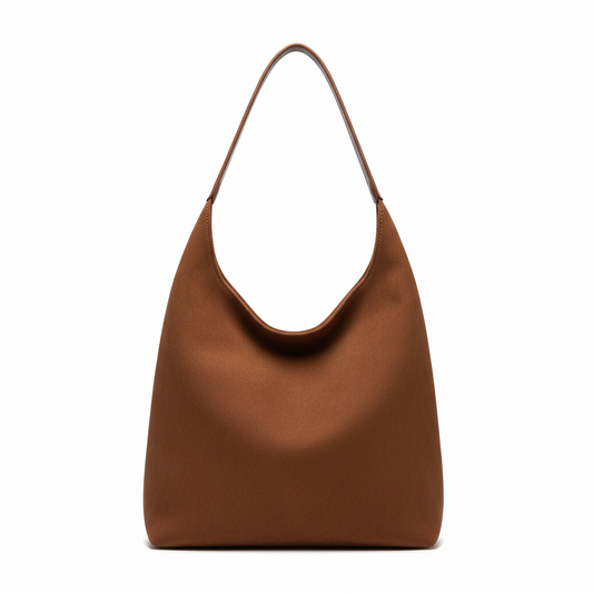 SUENTA Damen Hobo Bag Geräumige Wildledertasche Breiten Schultergurts Weichen Textur