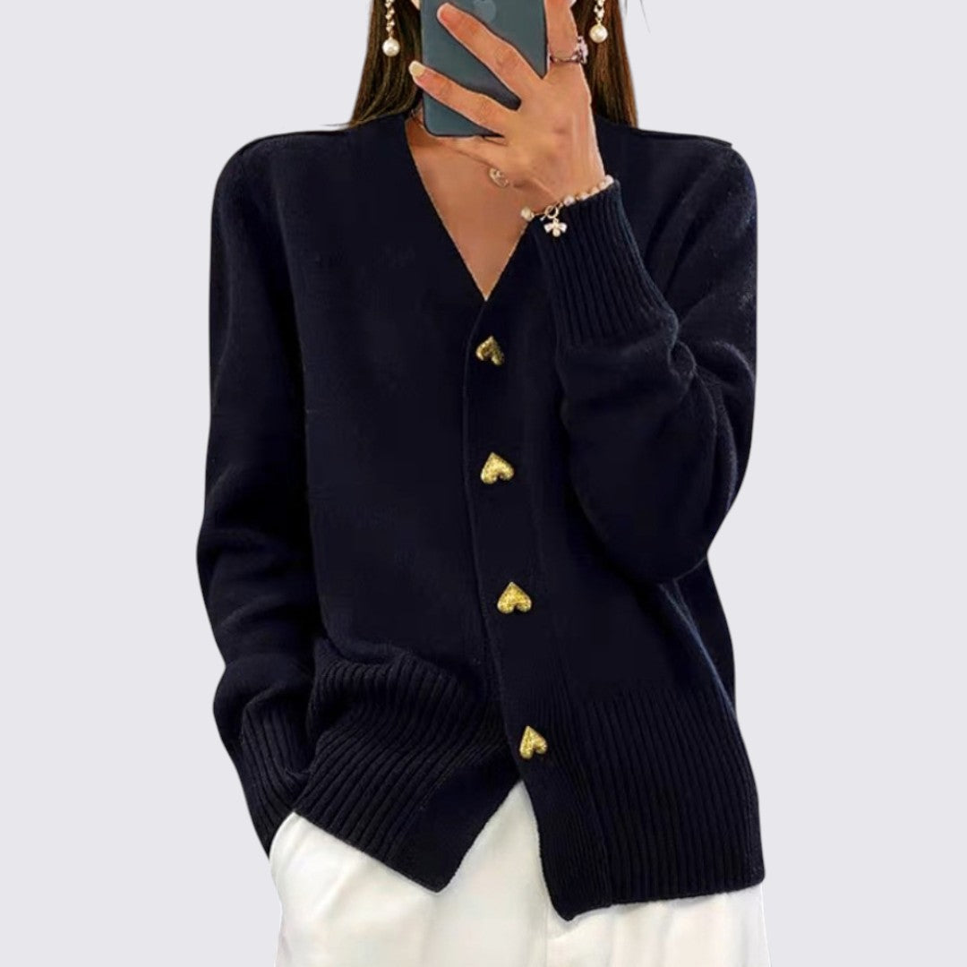 Cardigan femme avec boutonnage – Cardigan en maille – Col en V